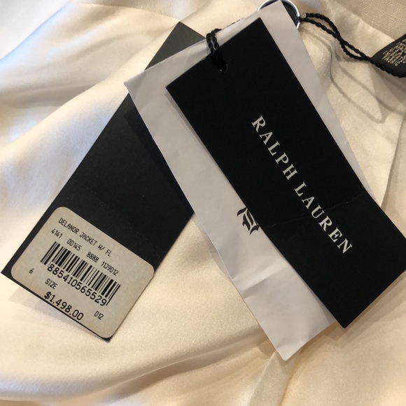 Ralph Lauren Black Label Ivory Silk Suit Jacket - Picture 12 of 12